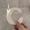 Bougeoirs en Silicone élastique, moule Durable, chandelier Unique, facile à utiliser, artisanat de bricolage pour la maison avec support en forme de lettre