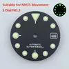 Watch Repair Kits 28.5mm NH35 Dial Face S Green Luminous MOD Parts For NH36 Mechanical Movement Accessories Tools