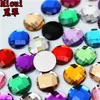 micui 200pcs 12mm round round crystal flatback 믹스 컬러 아크릴 라인 스톤 접착제 스트라스 결정 돌