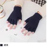 Children's Finger Gloves 6Pair Winter Warm Boys Girl's Students Fashion Knitted Solid Color Half Children 231031