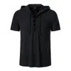 Men's Casual Shirts Men Summer Sleeveless Hoodie Tops Loose Oversized Clothing Fashion Comfortable T-shirt For Male Henley Shirt