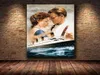 Titanic película clásica Leonardo DiCaprio pintura artística lienzo seda pintura póster para sala de estar decoración del hogar 8717236