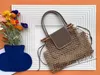 designer aligre Totes weave fashion Summer beach holiday bag women braid shopping bags shoulder bag tote single sided Real handbag