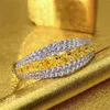 Chain Stunning Topaz Diamond Bangle 100% Real 925 Sterling Silver Engagement Wedding Bangles Bracelets for women Bridal Gems Jewelry 231030