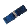 Ceintures Style européen et américain paillettes ceinture élastique dame paire boucle ceinture miroir mode