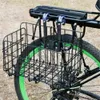 Cestos sacos de metal dobrável bicicleta dianteira cesta traseira bicicleta guiador compras ciclismo 231030