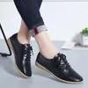 Dress Shoes Spring Women Oxford Ballerina Flats Genuine Leather Moccasins Lace Up Loafers White 3541 231030