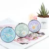 Compact TSHOU658 Mini Makeup Fresh Flowers Mirror Compact Pocket Mirror Portable Double-Sided Folding Cosmetic Mirror Gifts 231030