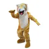 Costume de mascotte de tigre brun d'Halloween, personnage de thème animé de dessin animé de qualité supérieure, taille adulte, fête de Noël, tenue de publicité extérieure