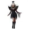 Juldekorationer Cosplay Suit Witch Clothing Hollow Out Angle Justerbar midjescostym