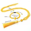 Colar brincos conjunto moda feminina jóias 108 mala rosário atado 6mm vermelho amarelo calcedônia pedra contas pulseira longa borla colares