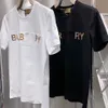 2023 Tasarımcı Erkek Tişörtleri Kadınlar Mektup Gömlek Toplar Tees bayanlar En İyi Spotify Sıradan Giyim Sokakları Kısa Kollu Bluz Giysileri Joker Siyah Büyük Boyut L-5XL