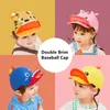 Bonés chapéus moda boné de beisebol para meninos e meninas primavera verão dupla borda crianças chapéu casual unicórnio dos desenhos animados 231031