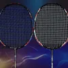 Raquetes de badminton Raquete de badminton ofensiva e defensiva 4U totalmente em carbono esmaga após quebrar o vento 231030