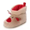 Stivali FOCUSNORM 0-18M Natale Neonato Neonato Bambina Pile Morbido Antiscivolo Alce Scarpe Invernali Calde per Bambini