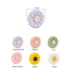 10st 22mm Chrysanthemum Sunflower Mini Silicone Pärlor DIY PACIFIER Kedja Baby Mother Kids Care Products Accessories Fashion JewelryBeads smycken Tillbehör
