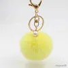 Mobiltelefonkedja Creative 6cm Pearl Hairball Keychain Plush Bag Pendant Car Hairball Accessory R231031