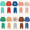 Clothing Sets Tc 2023 Autumn Winter Kids Girls Clothes Boys Fleeced Sweatshirt And Pants Suits Lovely Cartoon Pattern Children Set