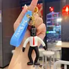 Cartoon Toilet Man Doll Keychain Soft Rubber PVC Car Pendant School Bag Silicone Anime Birthday Gift