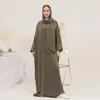 Abiti di abbigliamento etnico Medio Oriente Eid Abaya Arabo Musulmano Abito da preghiera per donna Saudita Turco Islamico Dubai Ramada Jalabiya Festa elegante