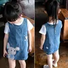 Dancewear Sweet Girls Denim Vest Robe Mignonne Souris Bébé Enfants Enfant Denim Jeans Salopette Sans Manches Enfants Vêtements 2 6Y 231030