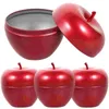 Garrafas de armazenamento 4 Pcs Dispenser Apple Jar Travel Mini Recipientes Plásticos Café Canister Feijões de Flandres