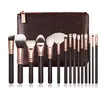 Pinceaux de maquillage Marque Meilleure qualité 15pcs / set pinceau avec sac en pu professionnel pour fond de teint en poudre blush fard à paupières eyeliner mélange d dhbsl