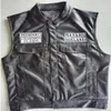 2018 Xmas Gift Mayans MC 오토바이 펑크 기관차 PU 가죽 블랙 vest264d