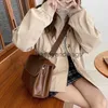 Shoulder Bags Bags Women's Simple Vintage Messenger Bag Autumn Winter PU Large Capacity Shoulder Bag Full Handbagstylisheendibags