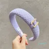 Designer Women's Hair Hoop Waffle Fashion Sponge headband Girl Simple Versatile Colors Block Hair Accessories Style Hairpin