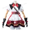 Genshin impacto klee cosplay traje nova pele florescendo luz das estrelas crianças criança vestido chapéu peruca mochila feminina comic con outfits