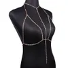 Altro reggiseno di cristallo sexy imbracatura per schiava catena per il corpo donna collana girocollo con strass bikini spiaggia gioielli di moda223o