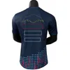 S-5XL 2023 2024フォーミュラワン新しいレーシングスーツF1レッドブラックTシャツ番号55 16レッドショートスリーブポロチームユニフォームラペルクイックドライトッププレーヤー11 1 1