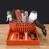 Frisörsalong Barber Tools Holder Haircutting Shears Scissors Löstagbara frisörverktygslåda Stativ för hårklippar Borstar Combs Organizer 231030