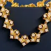 Colares de pingente Designs de luxo Full Dimaond Colar Chapeamento 18K Gold Mulheres Jóias