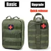 Taktisk midjeväska Militär Molle EMT Snabbfrisläppande First Aid Kit Medical Camping Hunting Tillbehör EDC Pack utomhusöverlevnad Hunting Hunting PAGS