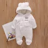 Rompers Autumn and Winter Baby Plush Climbing Clothes Warm Thick Cartoon Dog Rabbit Cute Cotton 231030