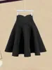 Two Piece Dress Fall Winter Two Piece Sets Womens Outfit For Women Off The Shoulder Bow Diamond Knitted Sweater And Pleated Skirts Sets 231031