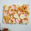 Forniture di nozze decorazione di sfondo Muro di fiori di simulazione di plastica di fiori di seta di peonia di rosa ortensia