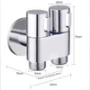 Angle s G12 Alloy Double Control 1 In Two Out Wall Mount Washing Machine Faucet Toilet Triangle For Bathroom 231030