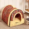 kennels pens Indoor Dog House Soft Cozy Dog Cave Bed Foldable Removable Warm House Nest With Mat For Small Medium Cats Animals Kennel 231031