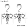 Vankula New Arrival Ear Dangle Hooks 316L Stainless Steel Ear Gauges Expander Body Jewelry Cool Style Plugs Piercing 2PCS3258