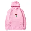 Hoodies masculinos harajuku moletom com capuz moda masculina streetwear rosa flor impressão topos pulôver masculino com capuz roupas