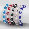 Bracelet œil du diable pour femme, Imitation de perles, émail bleu, mauvais œil, perles, accessoires de bijouterie, en vrac