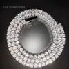 Iced Out Hip Hop Schmuck Custom von Qianjian Punk Sterling Silber Hervorragende Diamant-Moissanit-Tennis-Halskette als Geschenk