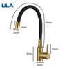 صنابير المطبخ Ula Gold Faucet Stainless Steel Spout Spout Sink Sink Bold Water Mixer Tap 360 درجة تدوير الرافعة 231030