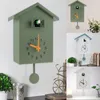 Duvar saatleri Chimer doğal kuş sesleri ile guguklu saat veya sanat ev oturma odası mutfak ofis dekor 231030