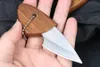 Högkvalitativ liten EDC -fickkniv D2 Satin Blad ABS -HANDEL Keychain Knives utomhusutrustning för campingvandring