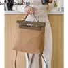 Designer Bag Backpack Bags 2024 Autumnwinter New Frost Spliced Retro Premium Genuine Leather Womens Fashionable and Versatile
