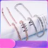 Bransoletka teis ecklace desiger biżuteria kuba jak chai va cleef hip hop naszyjnik przełęcz Diamod Tester 5mm vvs moissaite loded Out Teis Wome Chais dla s